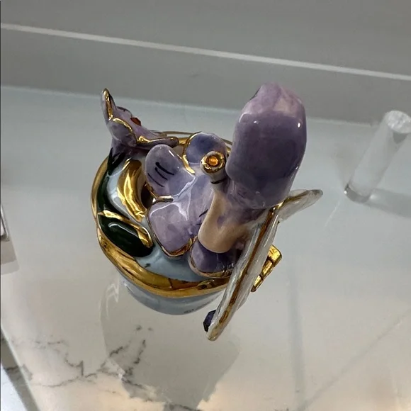 Clayworks 2003 Fairy Tales by Heather Goldminc Periwinkle Fairy trinket box Y2K - Picture 4 of 16